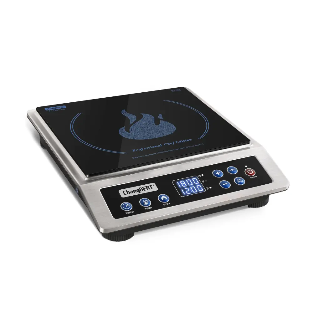 ChangBERT Induction Cooktop NSF Accredited Professional Chef Edition Stove, 1800W Commericial Induction Burner Schott Glas...