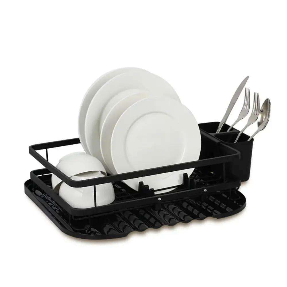 Maestro MR-1024 Dish Drainer 1 Shelf Dish Dryer Cutlery Tack 40 cm Ebony