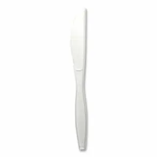BOARDWALK Heavyweight Polystyrene Cutlery, Knife, White, 1000 pack, BWKKNIFEHW