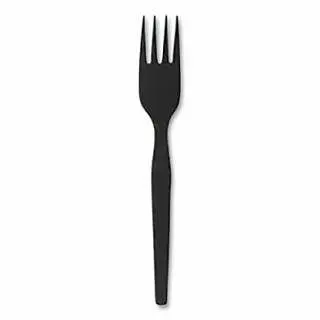 Dixie IntelligentStock® Series O Refill Spoons, Forks, Knives, Fork, Jet Black, 960 pieces per carton, SSF51