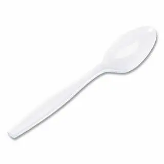 Dixie Plastic Cutlery, Teaspoon, White, TH217, 078731903518