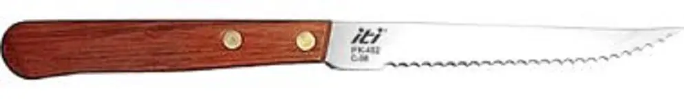 International Efficient Tableware Steak Knife Rosewood Handle 8-1/2", Rosewood Polished Silver, Quantity: 12 pieces, ...