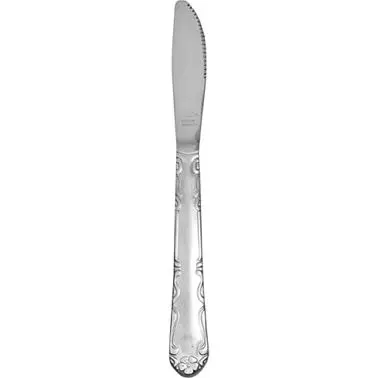 International Hardened Tableware Melrose 18/0 Stainless Dinner Knife 8-5/8", Brushed Silver, Quantity: 12 pieces, ME-...