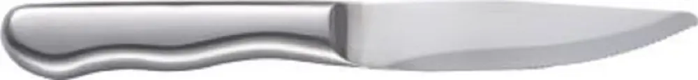 International Premium Tableware Steak Knife 430 SS Satin Finish HH Round Tip 10", Silver, Quantity: 12 pieces, IFK-41...