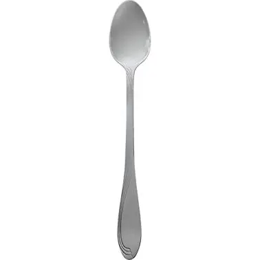 International Professional-Grade Tableware Wave 18/0 Stainless Ice Tea Spoon 7-7/8", Silver, Quantity: 12 pieces, WAV...