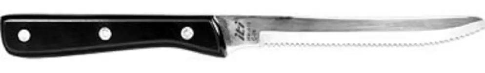International Slim Tableware Steak Knife Full Tang Bakelite Handle 9-1/4", Black Silver, Quantity: 12 pieces, IFK-413...