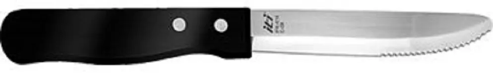 International Snap-On Tableware Steak Knife Polypropylene Handle 9-7/8", Carbon Black Silver, Quantity: 12 pieces, IF...