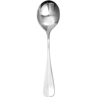 International Tableware Baguette 18/0 Stainless Bouillon Spoon 6-3/8", Silver, Quantity: 12 pieces, BA-113