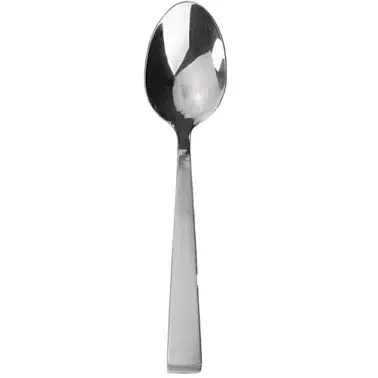 International Tableware Cora 18/0 SS Satin Finish Dessert Spoon 7-1/4", Chrome Silver, Quantity: 12 pieces, CO-114
