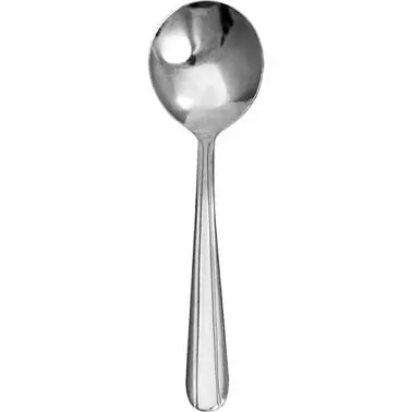 International Tableware Dominion Medium 18/0 Water-Based Stainless Bouillon Spoon 5-7/8", Silver, Quantity: 36 pieces...