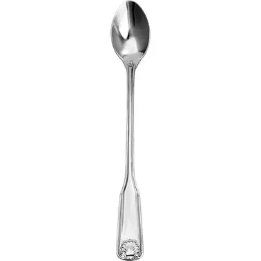 International Tableware Nautilus 18/0 Oil Stainless Ice Tea Spoon 7-5/8", Silver, Quantity: 12 pieces, NA-115