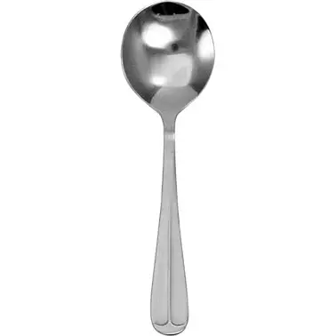 International Tableware Oxford 18/0 SS Satin Finish Bouillon Spoon 6", Brushed Silver, Quantity: 12 pieces, OX-113