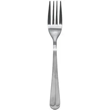 International Tableware Oxford 18/0 SS Satin Finish 4-Tine Euro Dinner Fork 7-1/2", Chrome Silver, Quantity: 12 piece...