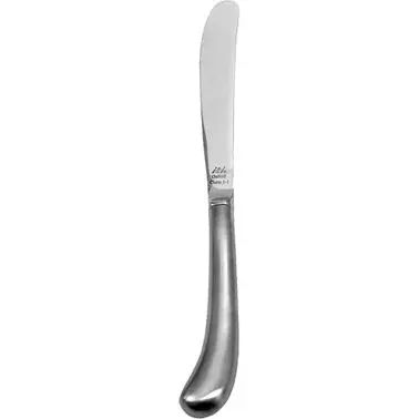 International Tableware Oxford 18/0 SS Satin Finish HH Dinner Knife 9-3/8", Polished Silver, Quantity: 12 pieces, OX-332