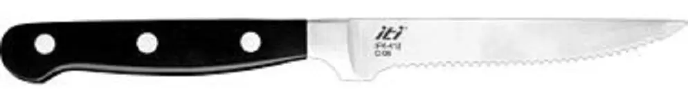International Tableware Steak Knife Full Tang POM Handle 9", Midnight Black Silver, Quantity: 12 pieces, IFK-412