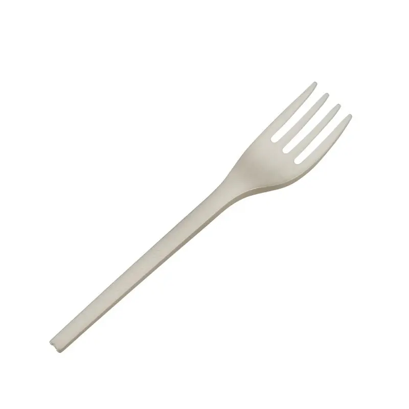 Solia Ultra-Strong Fork CPLA, Plant Starch, White 166mm, 6.5", Case 1000 Pieces, CT10181c