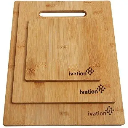Bamboo Cutting Board Set 3 Piece (Large, Medium, Small)