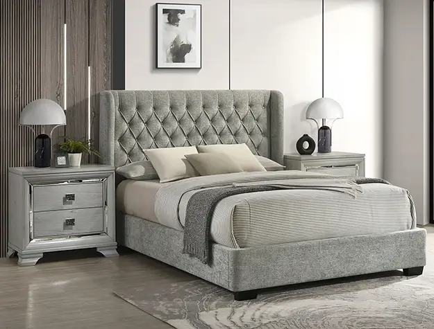 Daphne Bedroom Place L.Grey Tweed