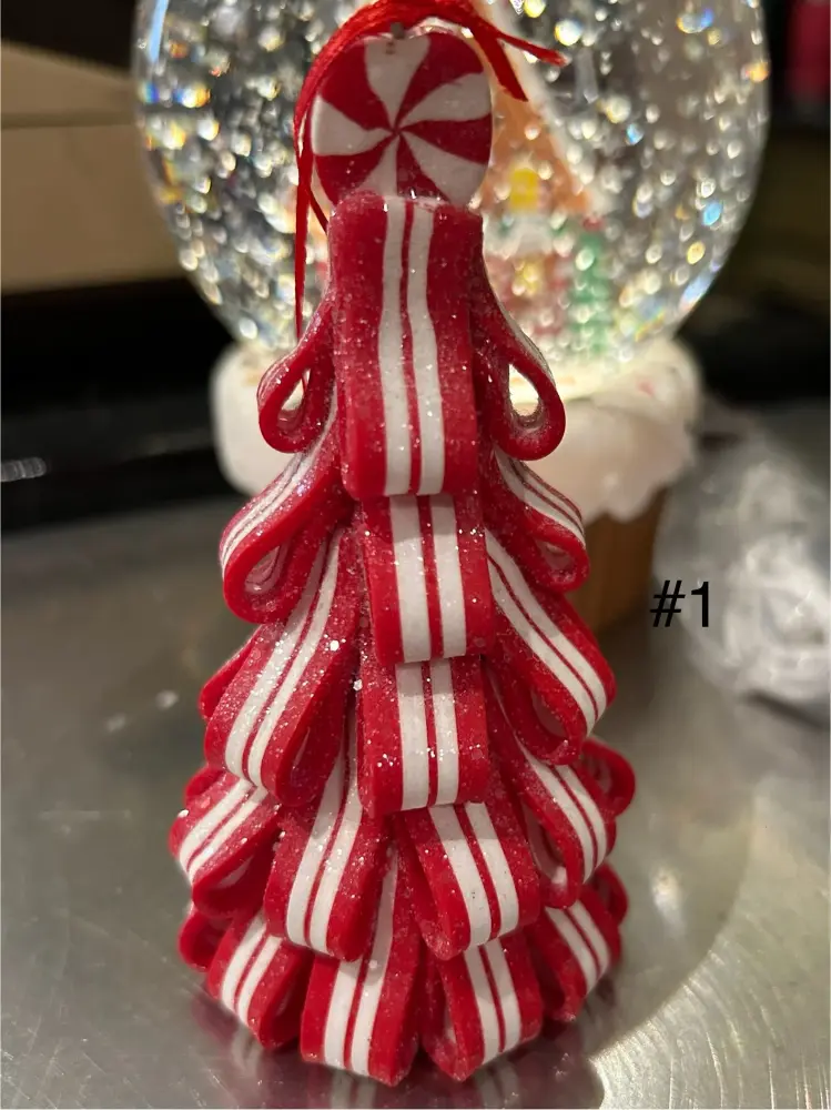 CLAY RIBBON CANDY TREE ORNAMENT