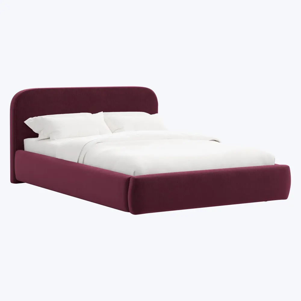 Textured Throw Pillow Emme Platform Bed