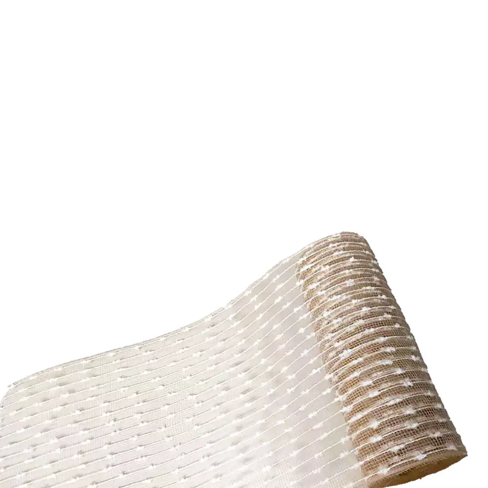 Decorative Mesh Ribbon 10.5" x 10 Yardss, Pure and Sparkle White