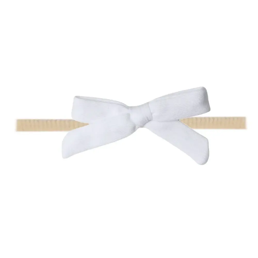 Extra Wide Ribbon Polyamide Bow - Dove