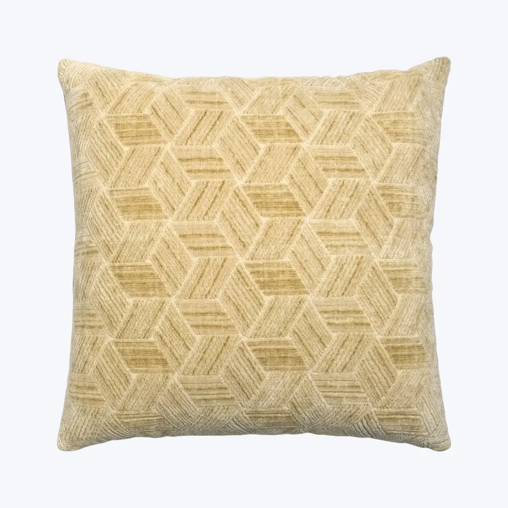 Entwined Woven Jacquard Pillow Amber Terracotta Finish