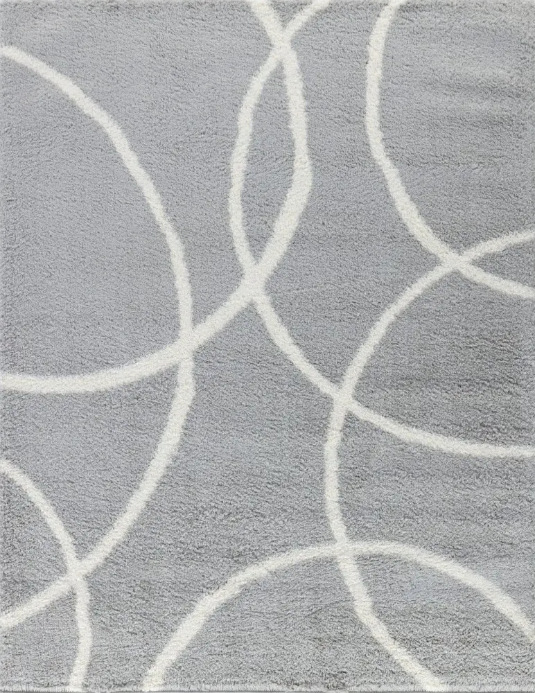 Loft Shag - 7'10" X 9'10" Shaggy Area Rug - Pewter