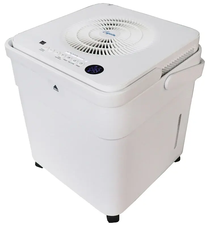 Auto-Drain Comfort-Aire BCD-35A Cube Dehumidifier without Pump, 3.1 , 115 VAC, 345 W, 2-Speed, 35 ppd Humidity Removal