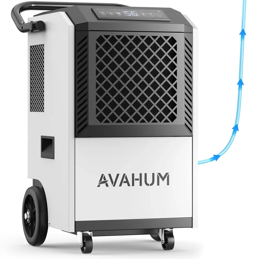 AVAHUM 160 Pints Commercial Dehumidifier Pump, Drain Hose and Washable Filter Space up to 7000 Sq. Ft, Basements, Industri...