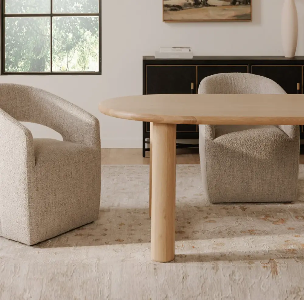 Barrow Rolling Dining Chair, Performance (3-Piece Set)