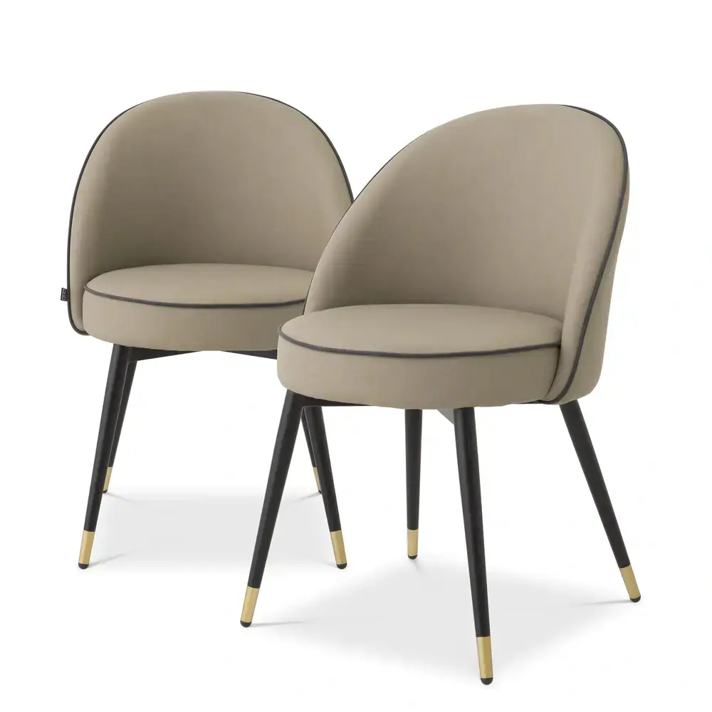 Cooper Place 2 Dining Chairs - Faux Leather Beige