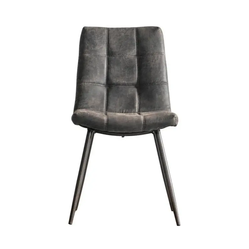 Darwin Place 2 Dining Chairs - Faux Grey Leather