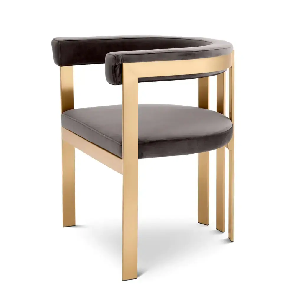 Heavy Duty Clubhouse Dining Chair - Warm alloy Finish Savona Grey