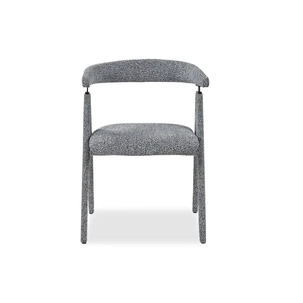 Kelly Dining Chair - Cordoba Speckle Grey Skirted Design