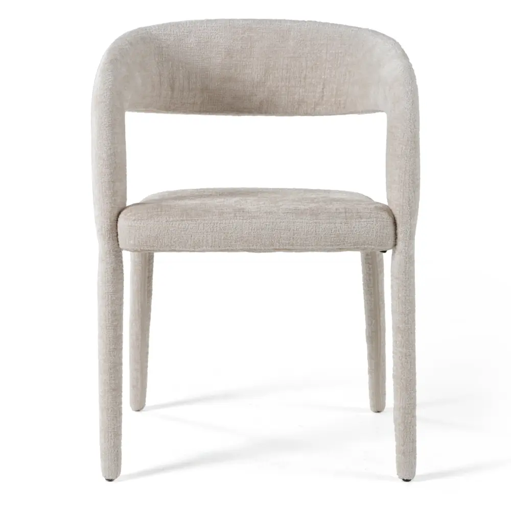 Modrest Faerron - Sleek Light Grey Fabric Dining Chair - Fits 86" Sofa