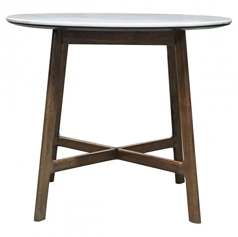Barcelona 4 Seater Round Dining Table - Marble Top