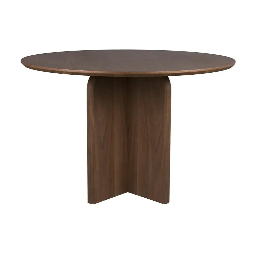 BPA-Free Plastic Laurent Round Dining Table - Walnut