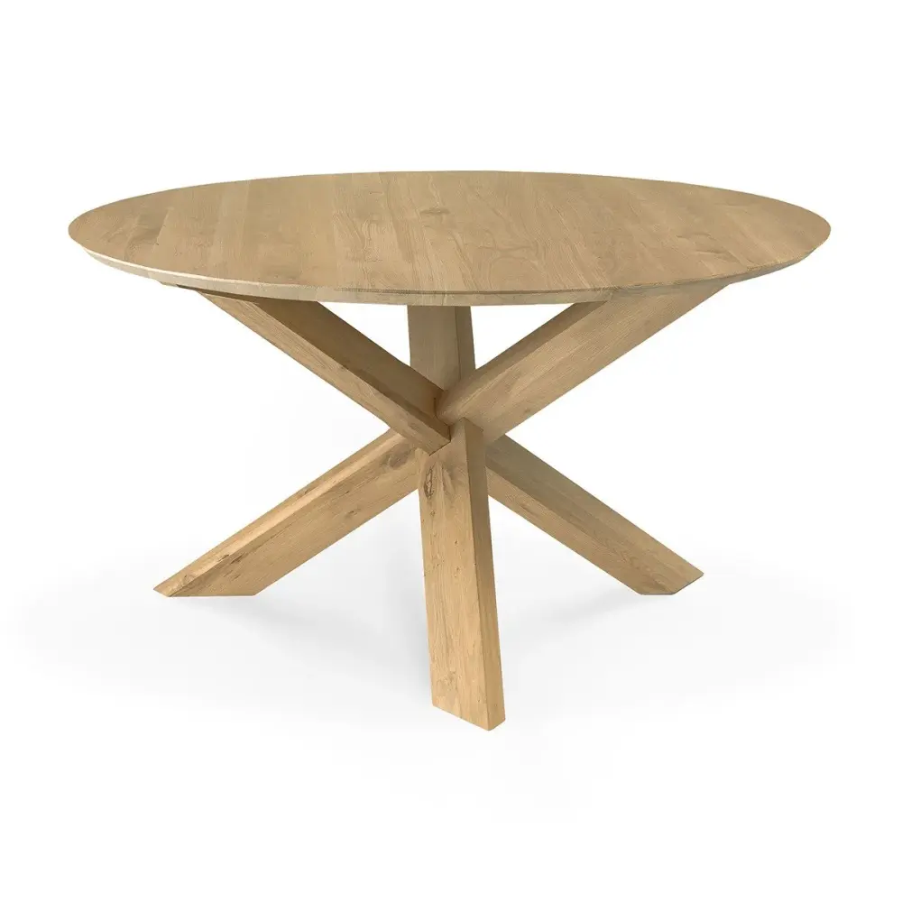 Circle Round Dining Table - Varnished Oak