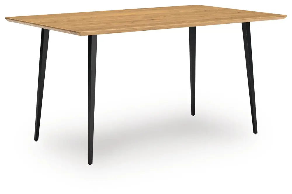 Gretlynn - Rectangular Dining Room Table - Onyx / Natural Shatterproof Guarantee
