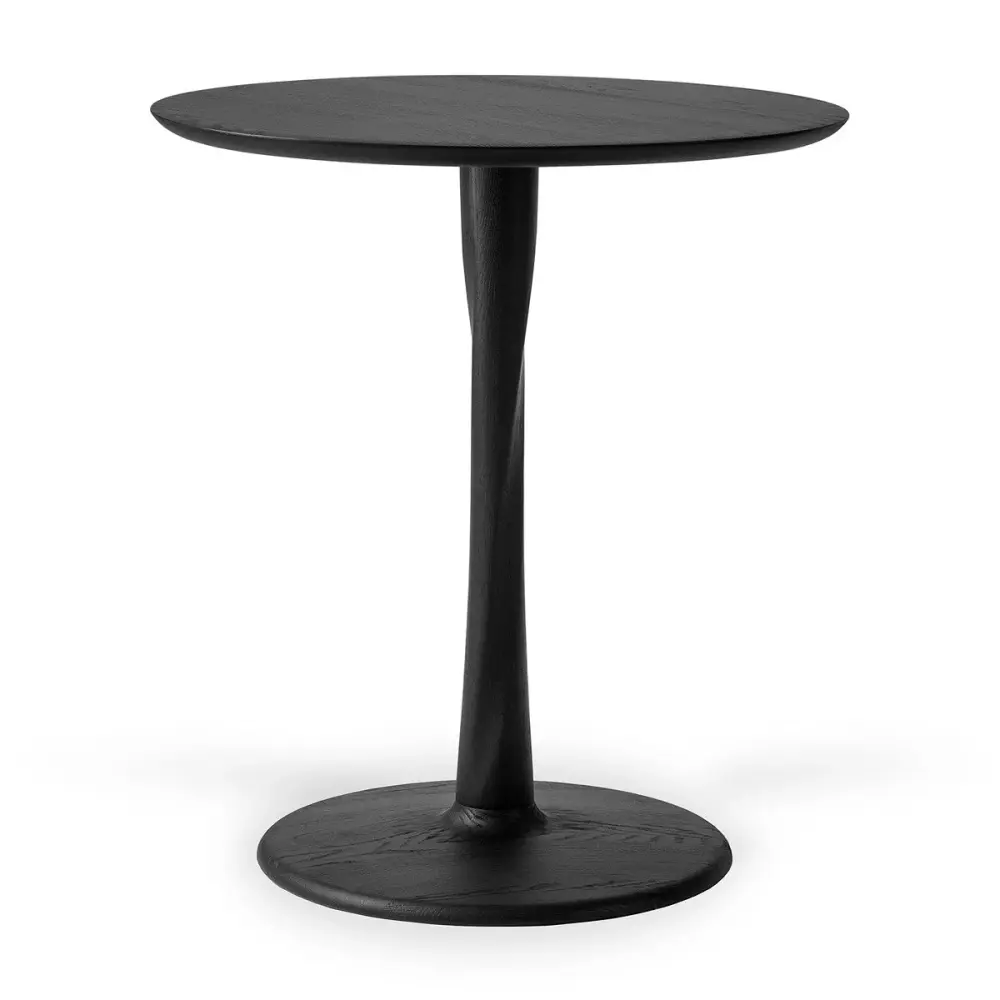 Torsion Round Dining Table - Varnished Ebony Oak