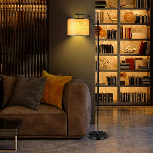 Costway Certified Standing Floor Lamp Adjustable Head Living Room and Bedroom, EU10016