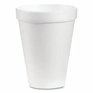 Dart Container Foam Cup, 12 oz, Bright White, 40 pieces, 12J12