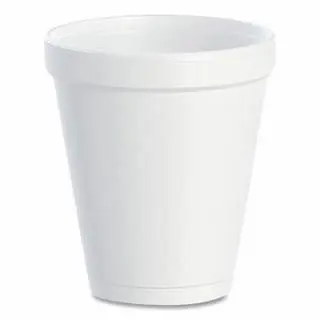 Dart Container Foam Cup, 8 oz, White, 40 pieces, 8J8, 041594206201