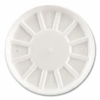 Dart Container Lids Foam Cups and Container, 20 oz, White, DCC20RL