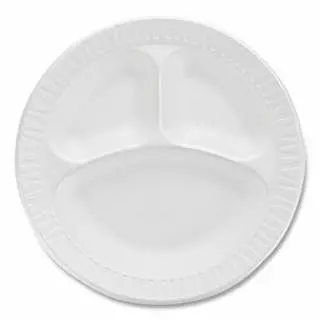 Dart Container Quiet Timeless® Laminated Foam Dinnerware, 10.25" Diameter White, 500 pieces, 10CPWC
