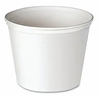 Dart Container Solo® Double Wrapped Paper Bucket, 165 oz, Snow White, 100 pieces, 10T1