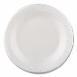 Dart Master-Grade Container Quiet Timeless® Laminated Foam Dinnerware, 10-1/4" Bright White, 4 pieces, 10PWQ Dart Co...