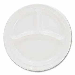 Dart Quick-Release Container Famous Service® Impact Plastic Dinnerware, 9" White, DCC9CPWF Dart Container