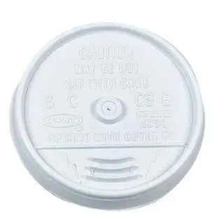 Dart Updated Container Sip-Thru Lids, Use 10J10, White, 1,000 per case, DCC10UL Dart Container